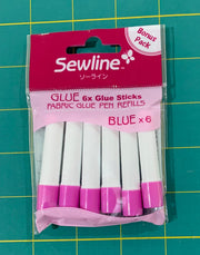 Sewline Fabric Glue Sticks - 6 x Fabric Glue Pen Refills